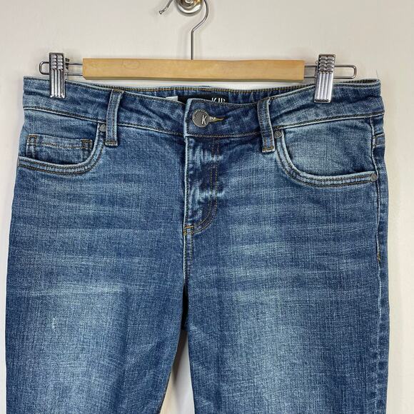 Kut from the Kloth Catherine Boyfriend Mis Rise Distressed Stretch Jeans women 6 - Picture 2 of 11